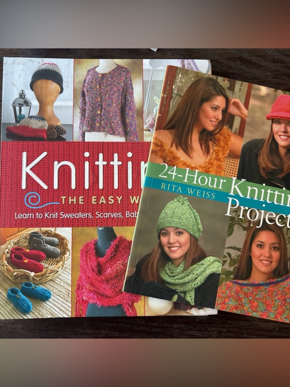 Knitting Pattern Books Bundle - Red & Green Covers